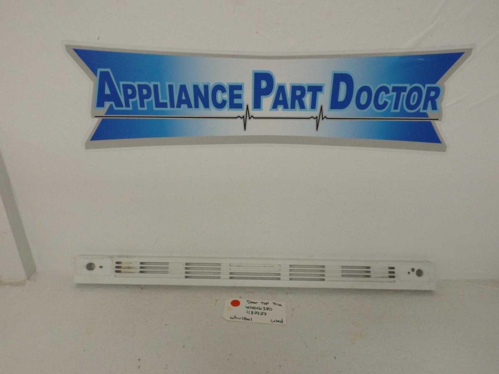 Whirlpool Stove W10016380 1182727 Door Top Trim Used Whirlpool Stove W10016380 1182727 Door Top Trim Used
